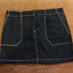 Blue Spice Black Denim with White Stitching